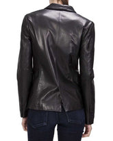 Women Genuine Leather Blazer Coat WB 01